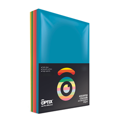 OPTIX RAINBOW COPY PAPER A4 80gsm Asst Bright Pk200